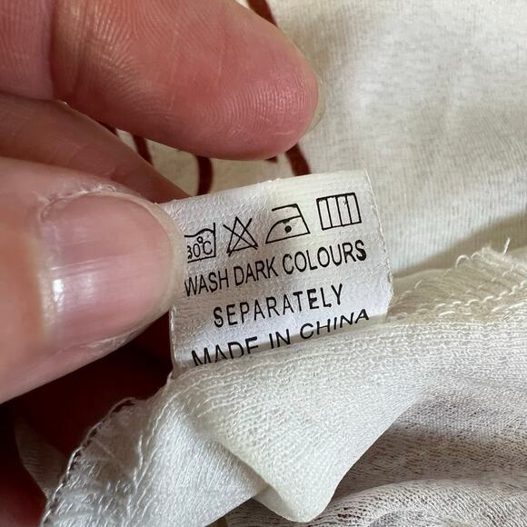 Nextmia Womens Tank Top Shirt American Flag Sleeveless Pullover Beige Red Blue - Picture 9 of 9